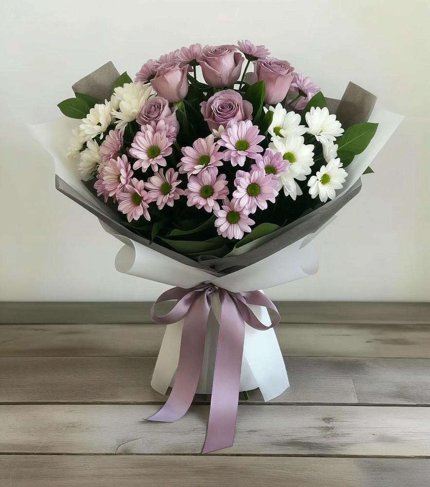 Букет цветов из: Хризантемы и Розы в Мурашах