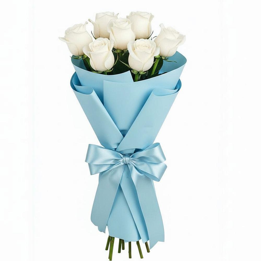 Букет 7 белых роз Проуд в Мурашах