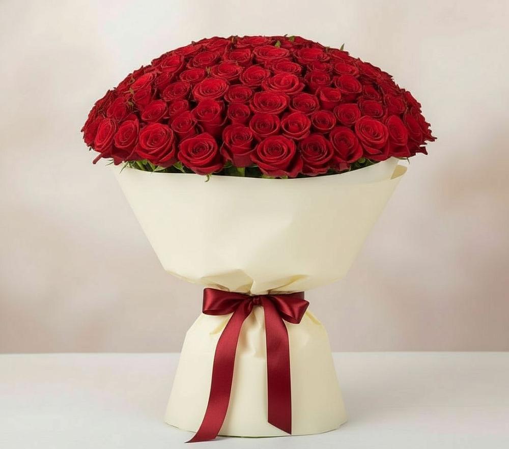 Букет 101 Красная роза Милано в Мурашах