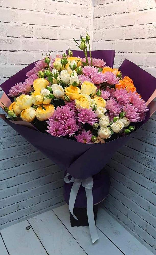 Букет цветов из: Хризантемы и Розы в Мурашах