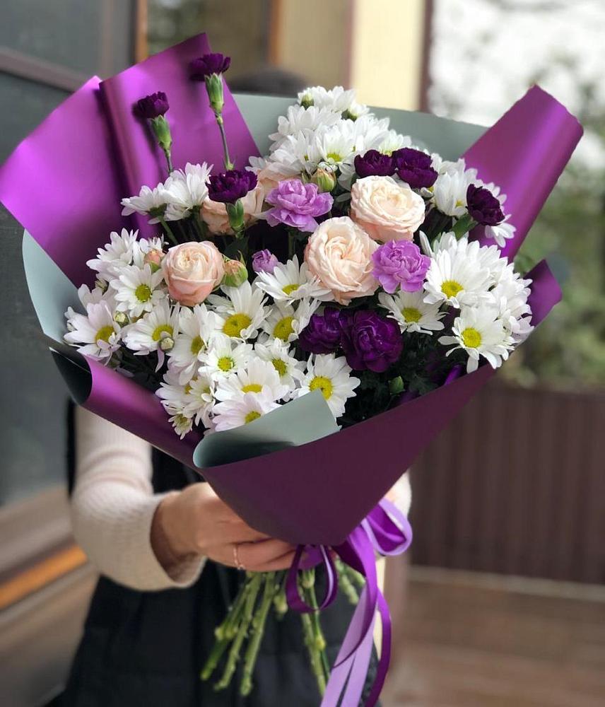 Букет цветов из: Хризантемы, Гвоздики и Розы в Мурашах