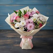 Букет цветов из:  Хризантемы, Альстромерии и Розы в Мурашах