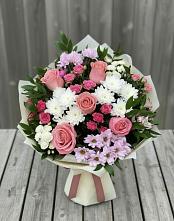 Букет цветов из:  Альстромерии, Гвоздики, Розы и Хризантемы в Мурашах