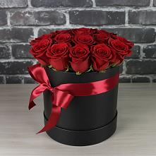 Цветочная композиция из Розы в шляпной коробке в Мурашах