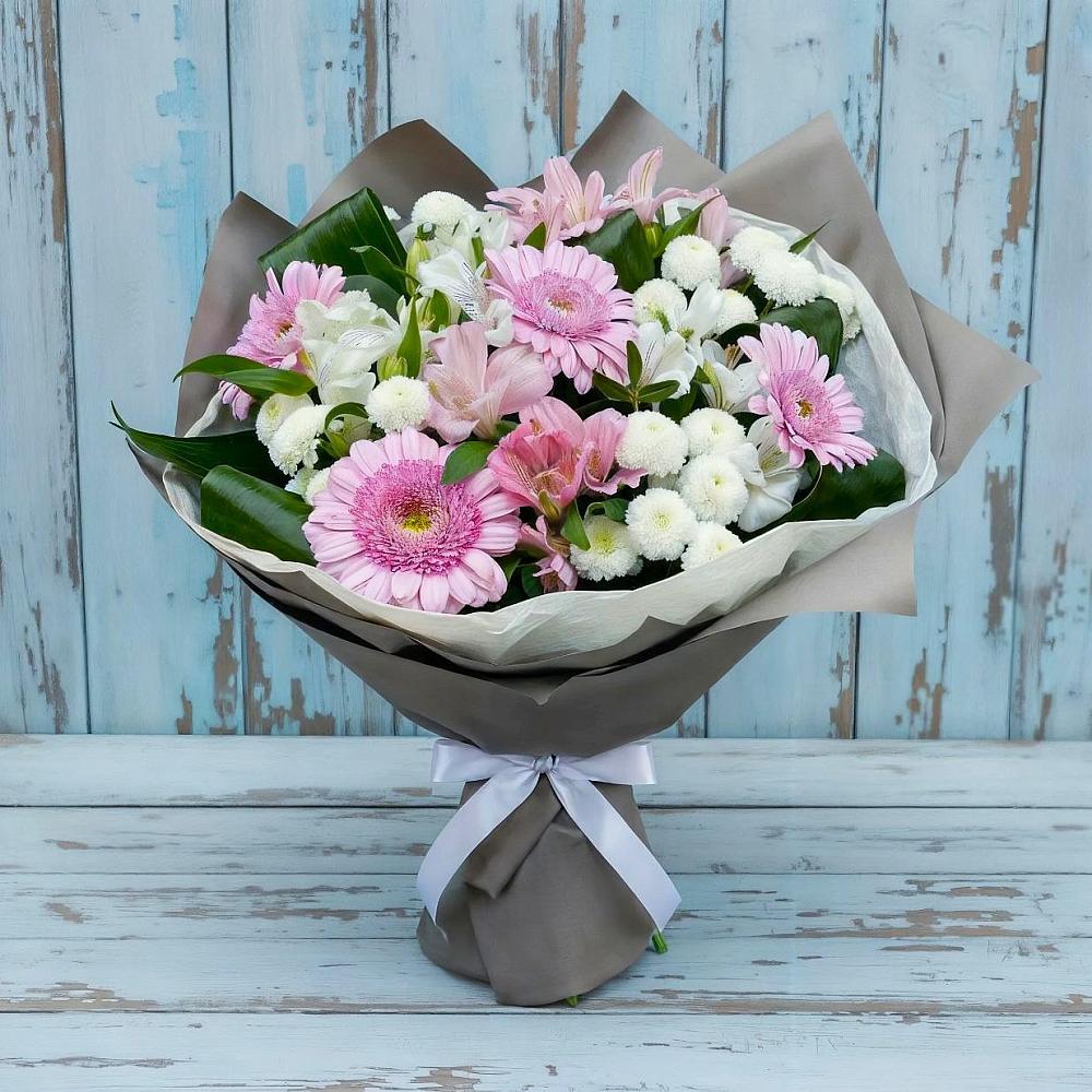 Букет цветов из: Герберы, Альстромерии и Хризантемы в Мурашах