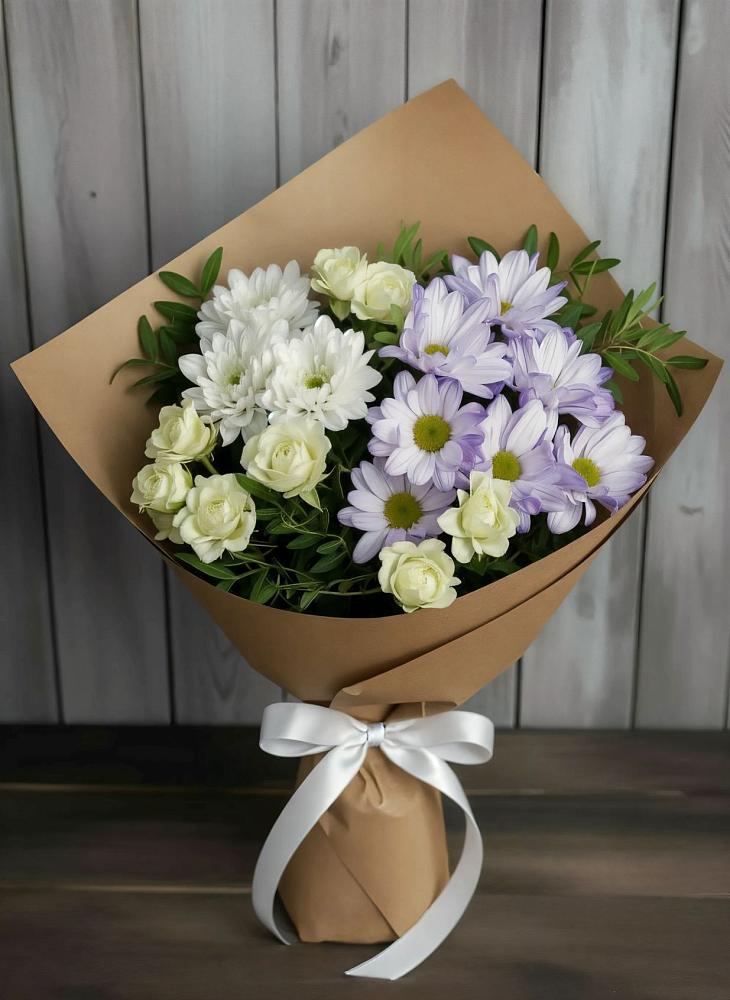 Букет цветов из: Хризантемы и Розы в Мурашах